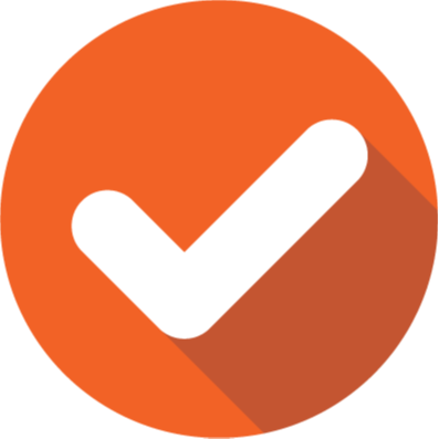 tick icon orange